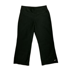 Nike Dri Fit Capri Women's Size XS Black Stretch Wide Leg Gaucho Stretch Workout